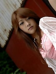 Pretty Japanese teen is sexy in lace but strips to show her hot body